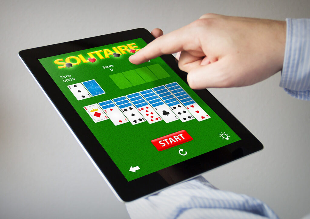 Gioco del solitario su tablet