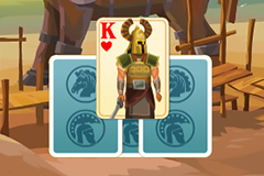 Troy Solitaire - mettere le carte a coppie